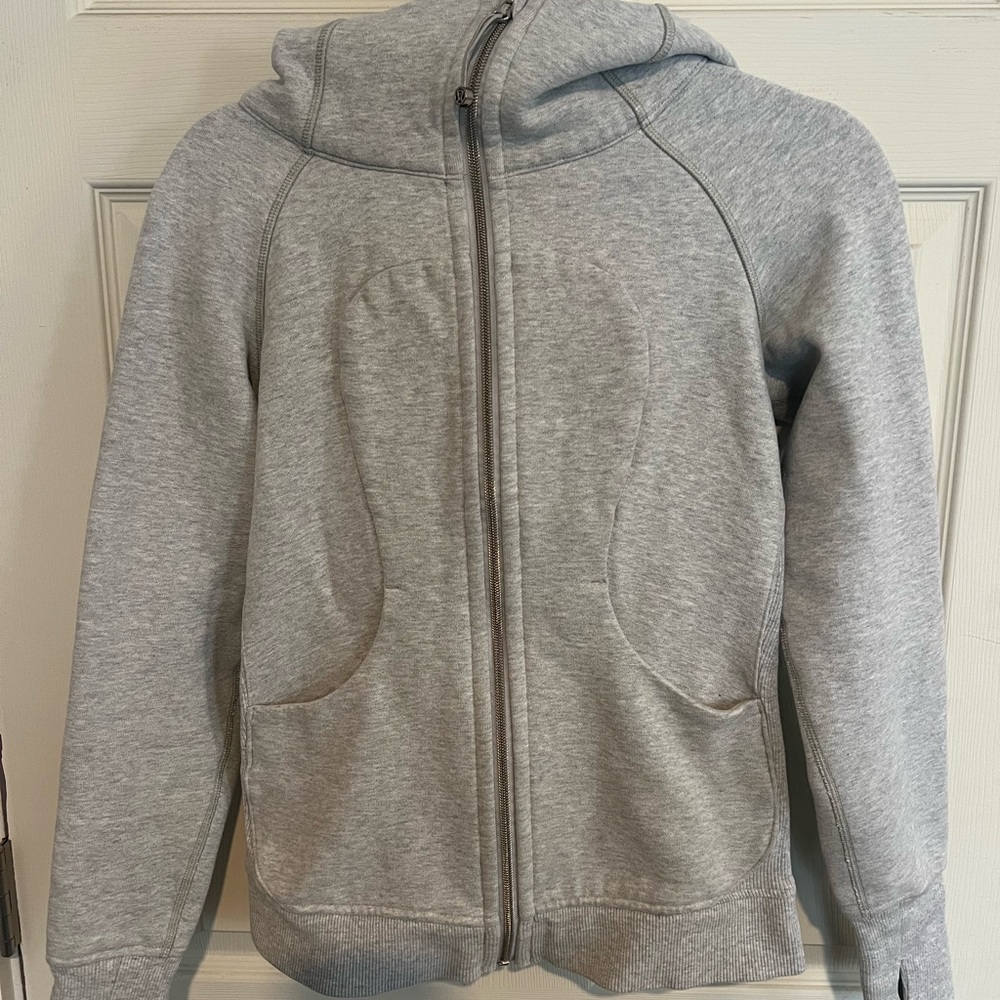Lululemon Scuba Full-Zip Hoodie - Size 4 - Heather Gray (Gently Worn)